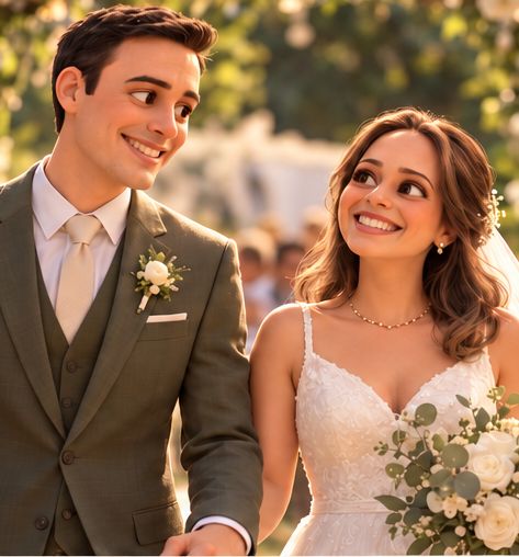 Thiago e Laura no casamento