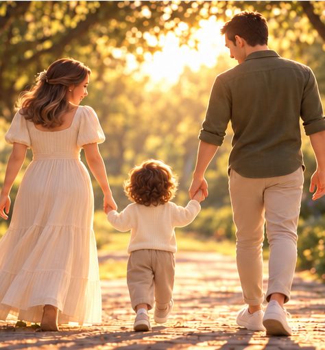 A família passeando